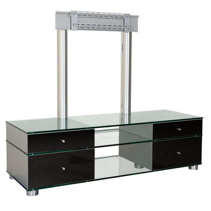 Buffet en verre Spectral CL 1552, support TV noir