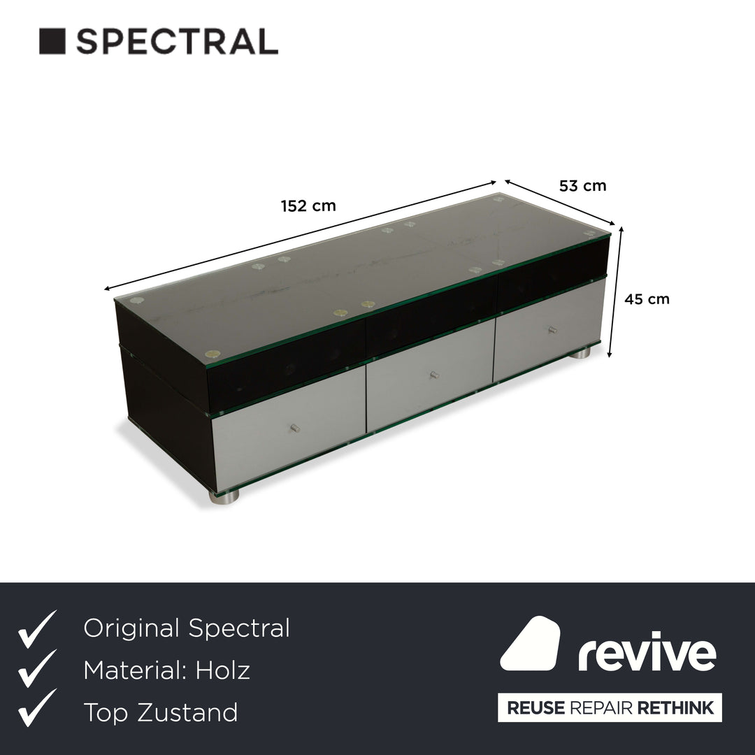 Spectral CL 4562 Wooden Sideboard Silver Black Hi-Fi