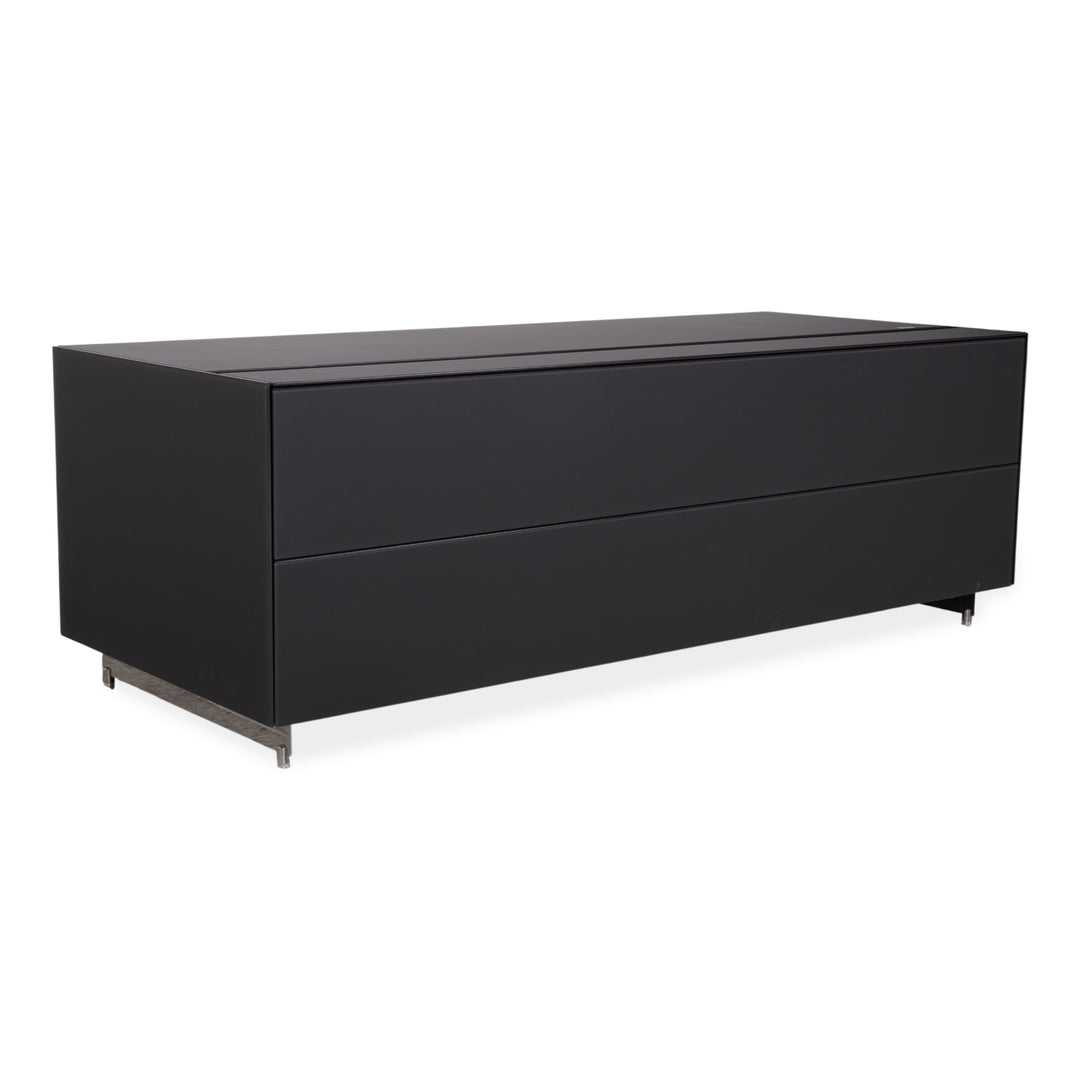 Spectral Glas Holz Sideboard Schwarz