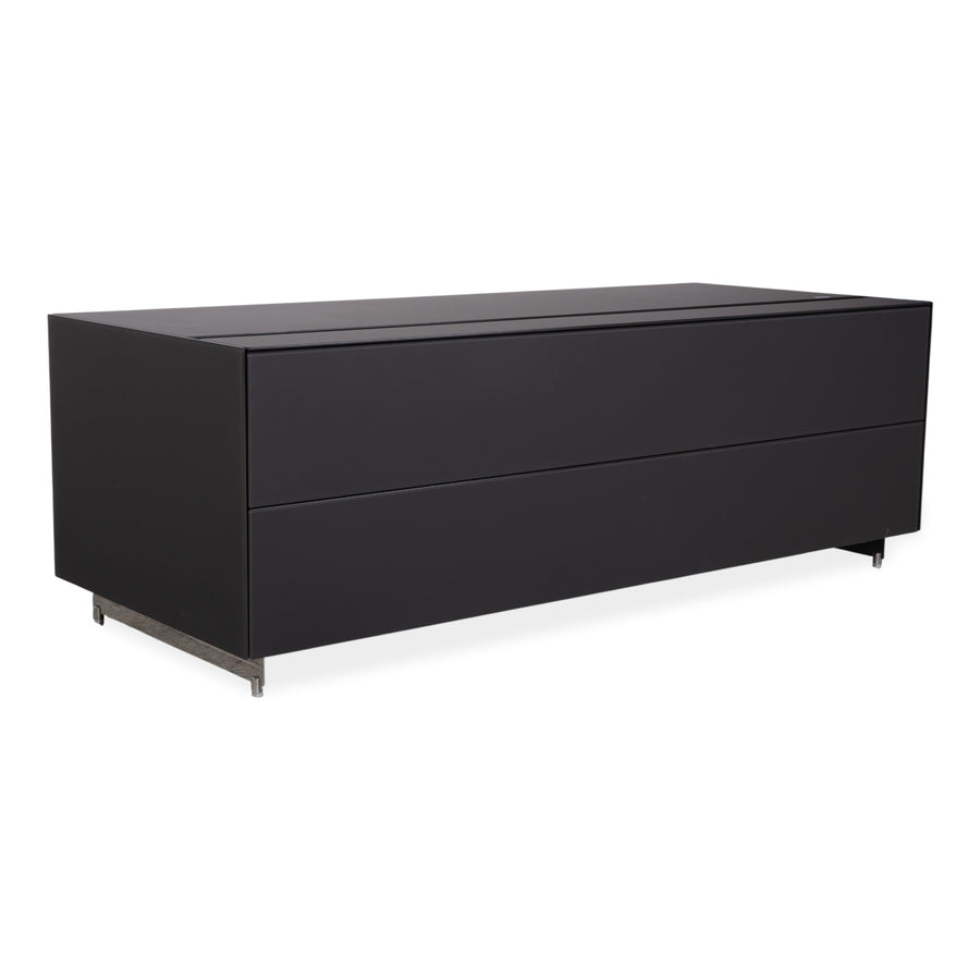 Spectral Glas Holz Sideboard Schwarz