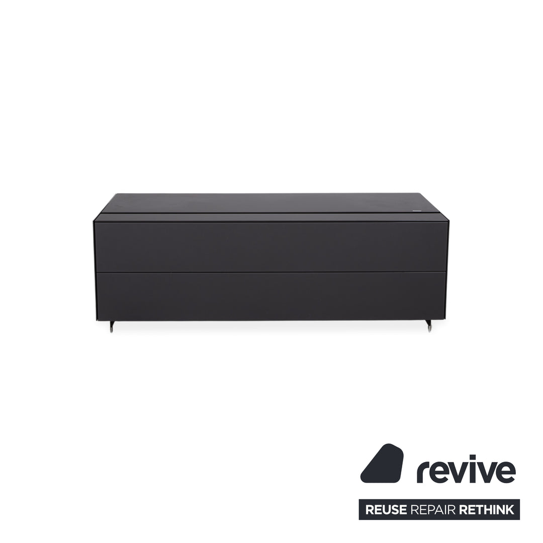 Spectral Glas Holz Sideboard Schwarz