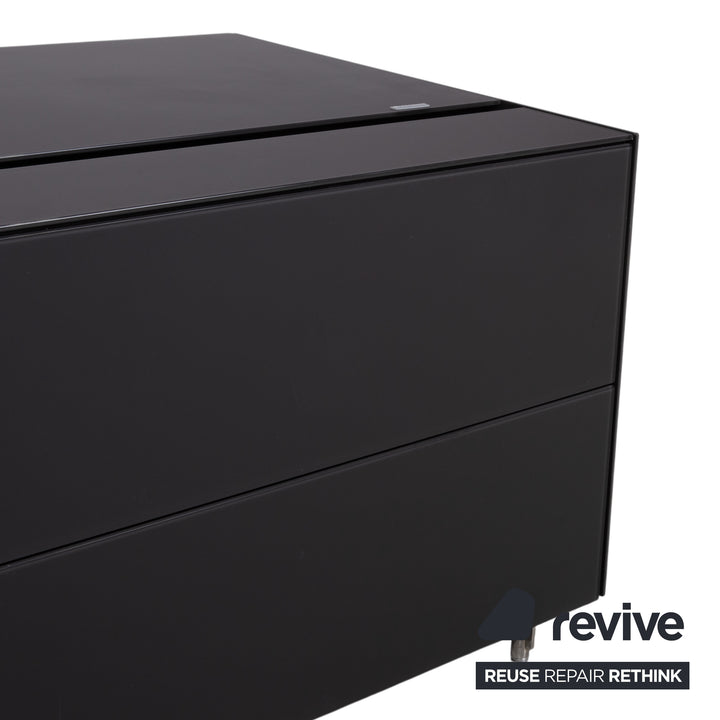 Spectral Glas Holz Sideboard Schwarz