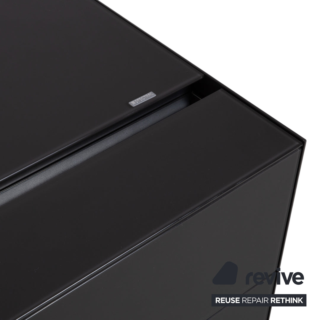 Spectral Glas Holz Sideboard Schwarz