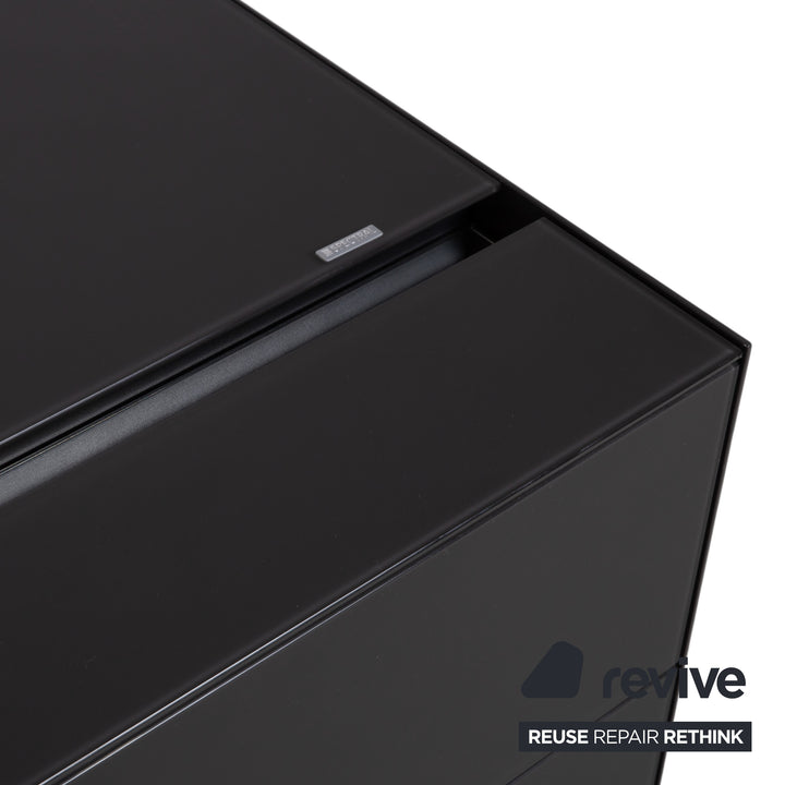 Spectral Glas Holz Sideboard Schwarz