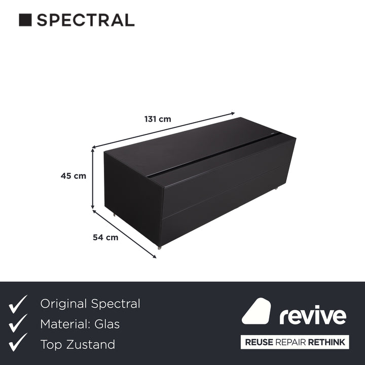 Spectral Glas Holz Sideboard Schwarz