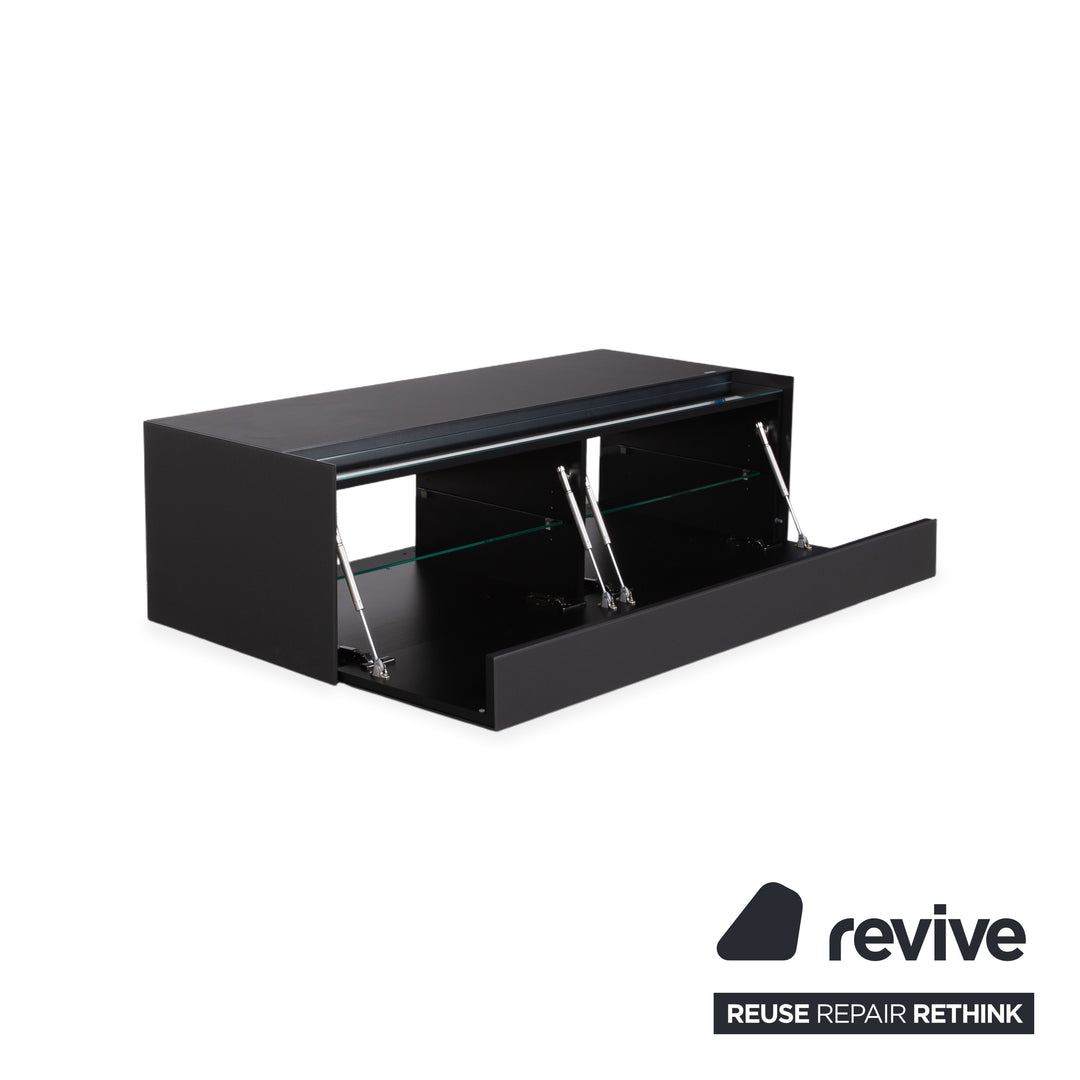 Spectral Glas Holz Sideboard Schwarz