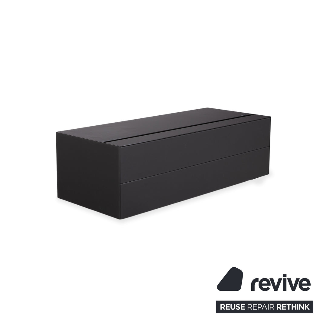 Spectral Glas Holz Sideboard Schwarz