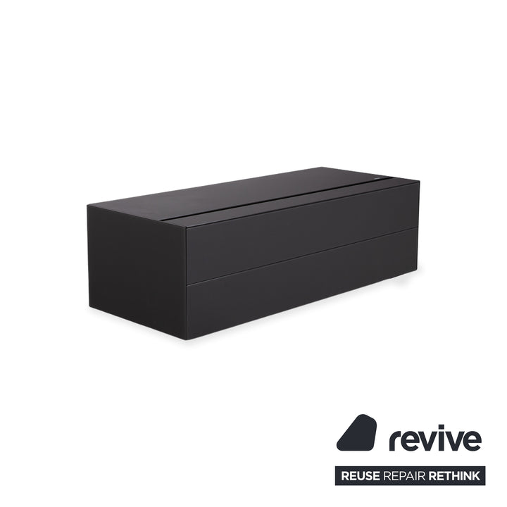 Spectral Glas Holz Sideboard Schwarz