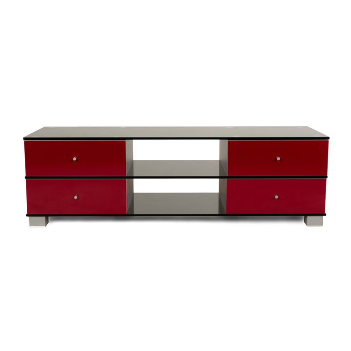Spectral Glas Sideboard Grau Rot Lowboard
