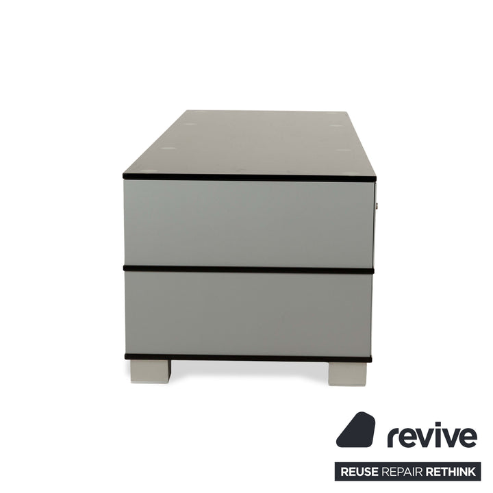 Buffet bas en verre Spectral gris rouge