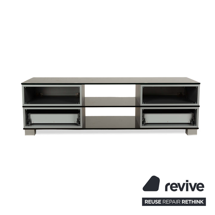 Buffet bas en verre Spectral gris rouge