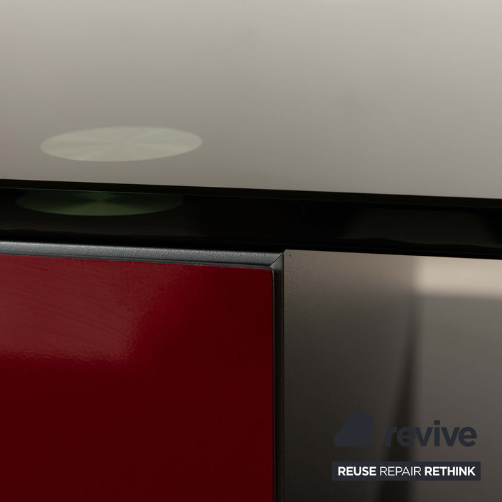 Buffet bas en verre Spectral gris rouge
