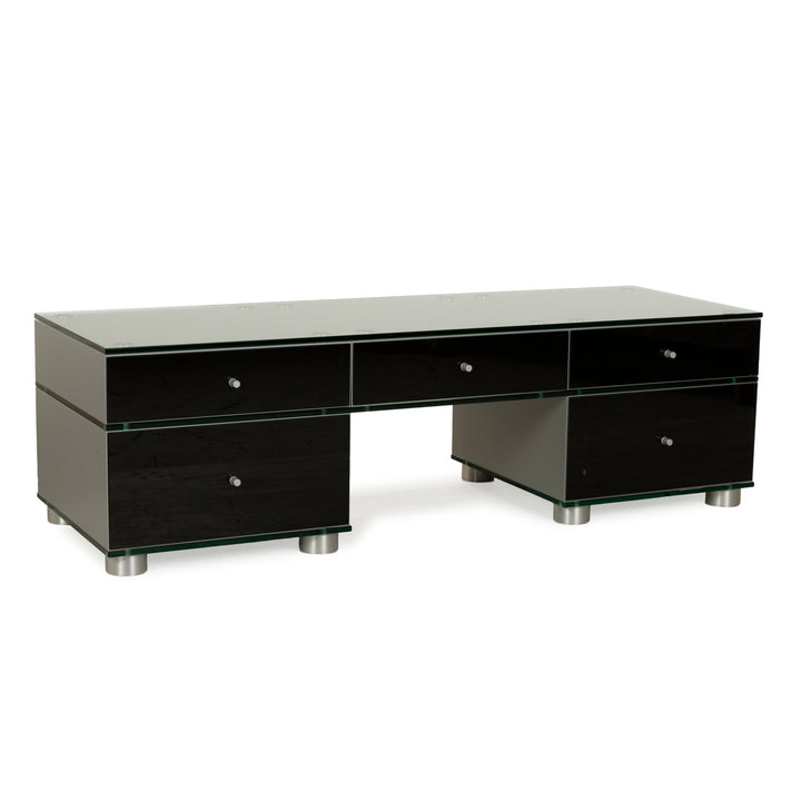 Spectral Glass Sideboard Black Drawers