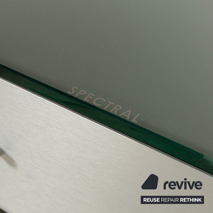 Spectral glass sideboard silver