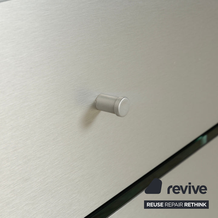 Spectral glass sideboard silver