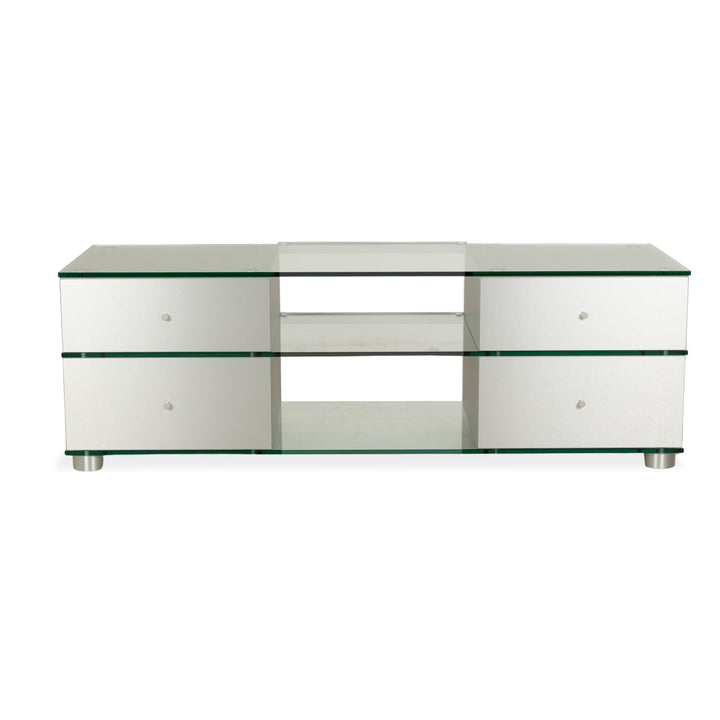 Buffet en verre Spectral argenté