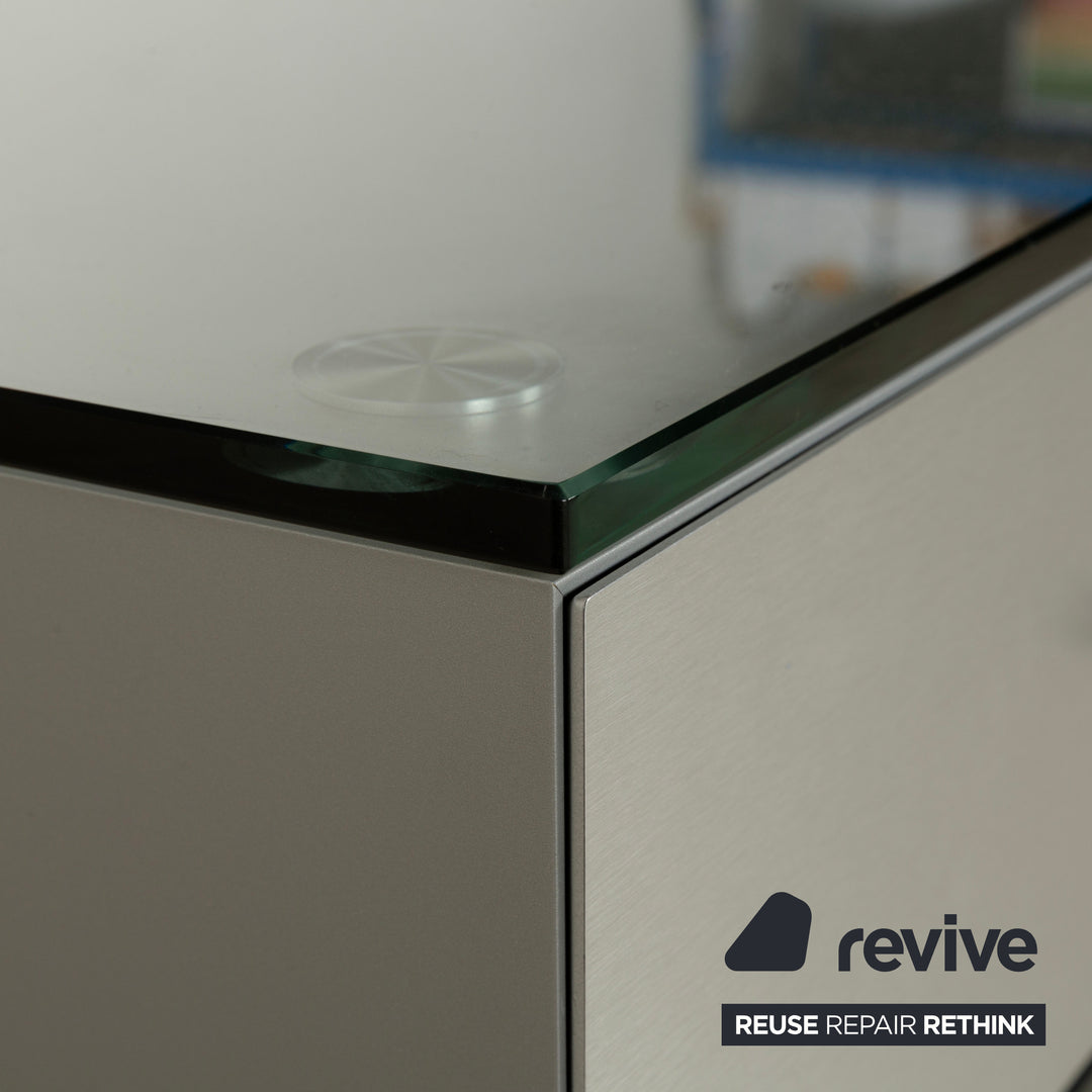 Spectral glass sideboard silver