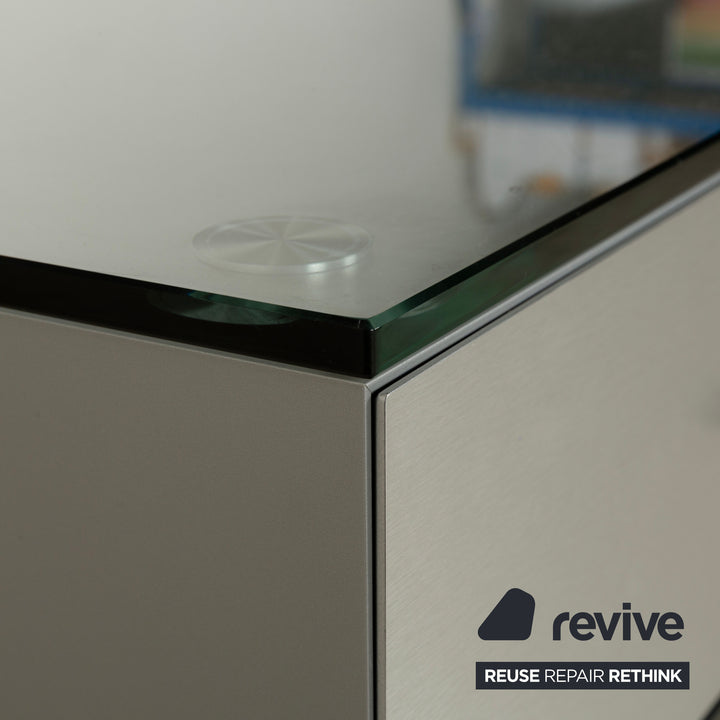 Spectral glass sideboard silver