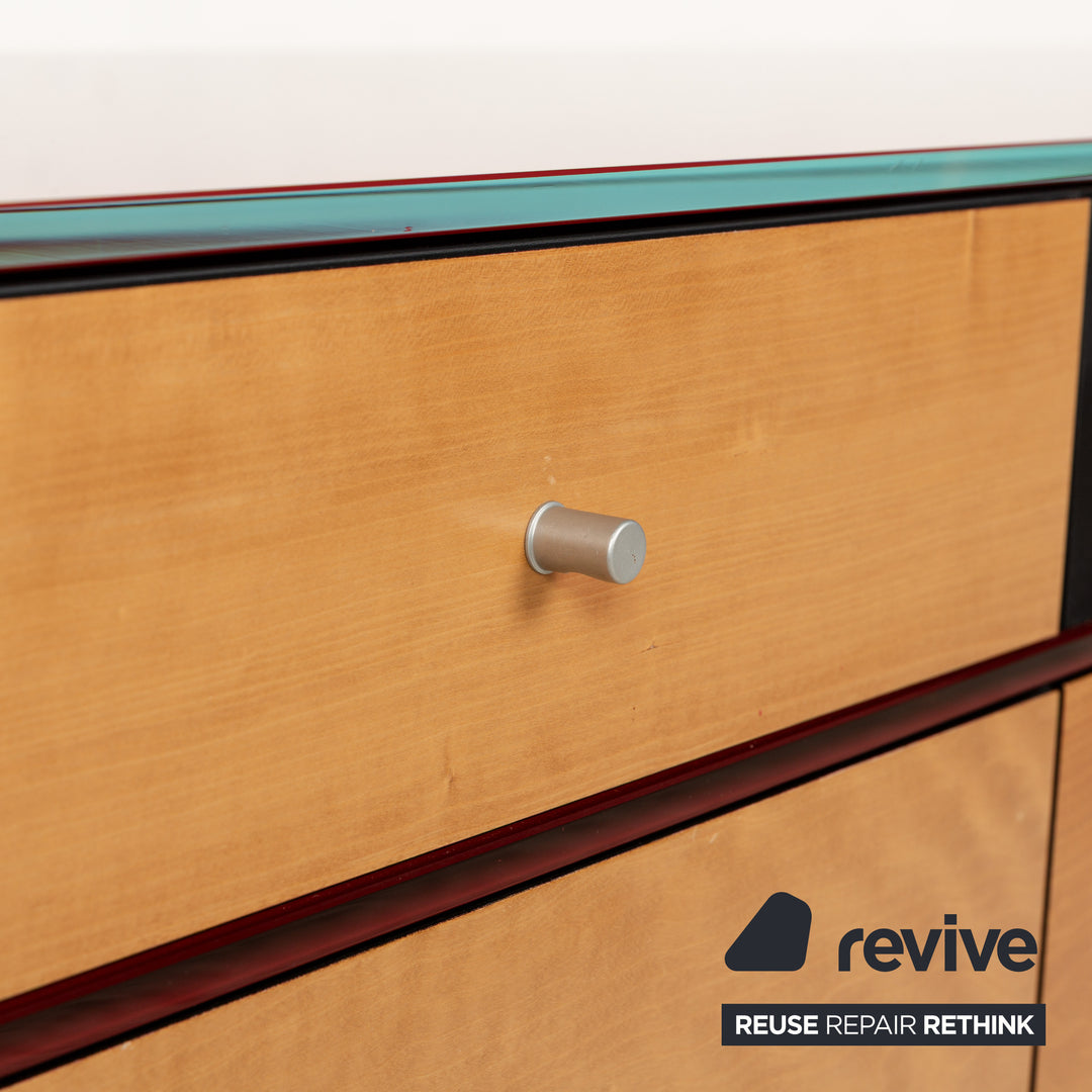 Spectral Holz Sideboard Rot Braun Schwarz Lowboard