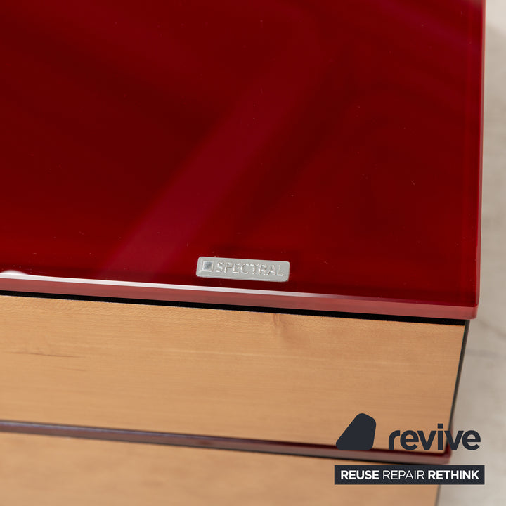 Spectral Holz Sideboard Rot Braun Schwarz Lowboard