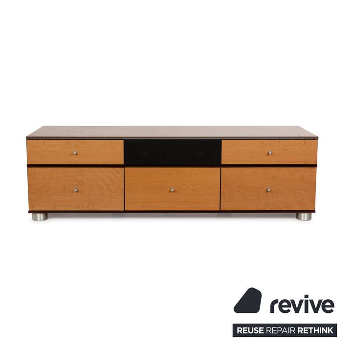 Spectral Holz Sideboard Rot Braun Schwarz Lowboard