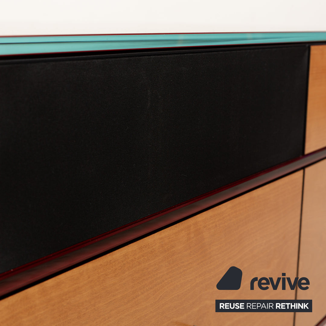 Spectral Holz Sideboard Rot Braun Schwarz Lowboard
