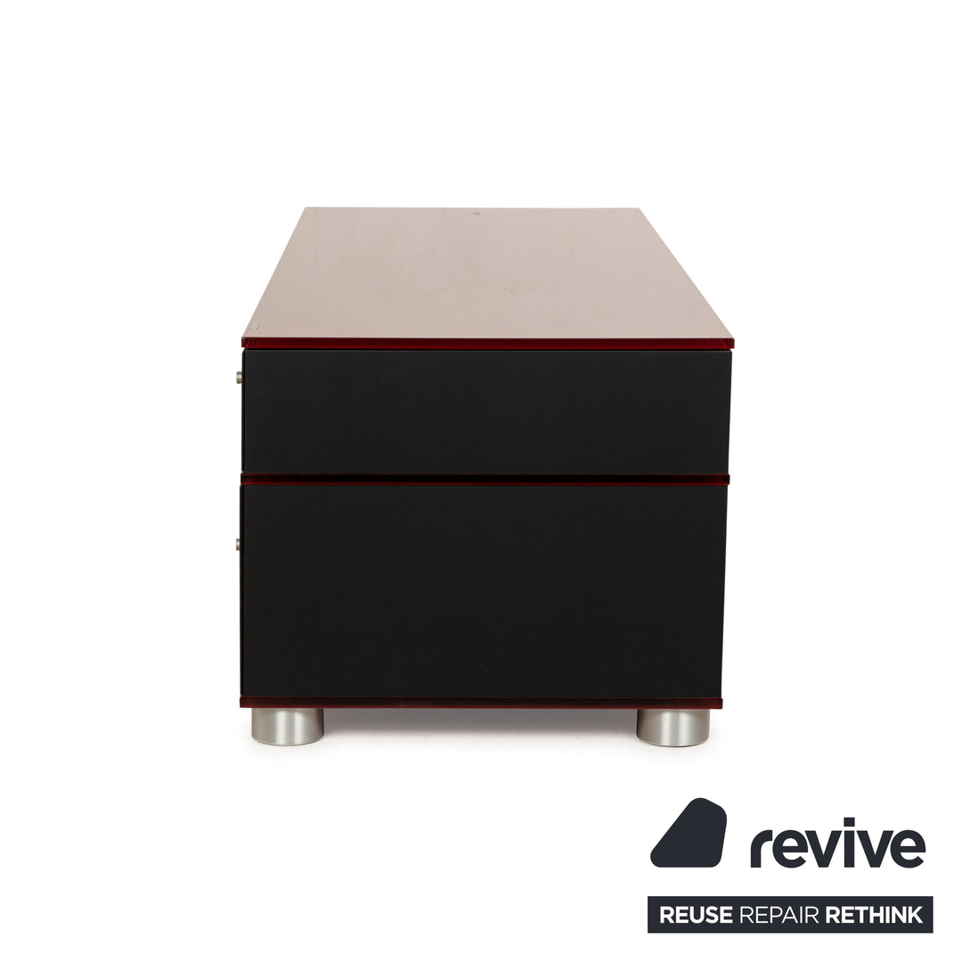 Spectral Holz Sideboard Rot Braun Schwarz Lowboard
