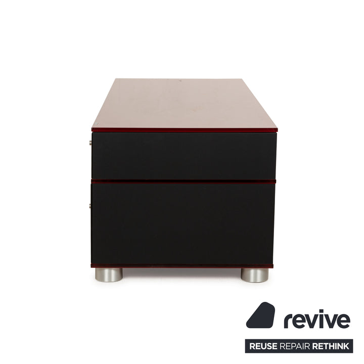 Spectral Holz Sideboard Rot Braun Schwarz Lowboard