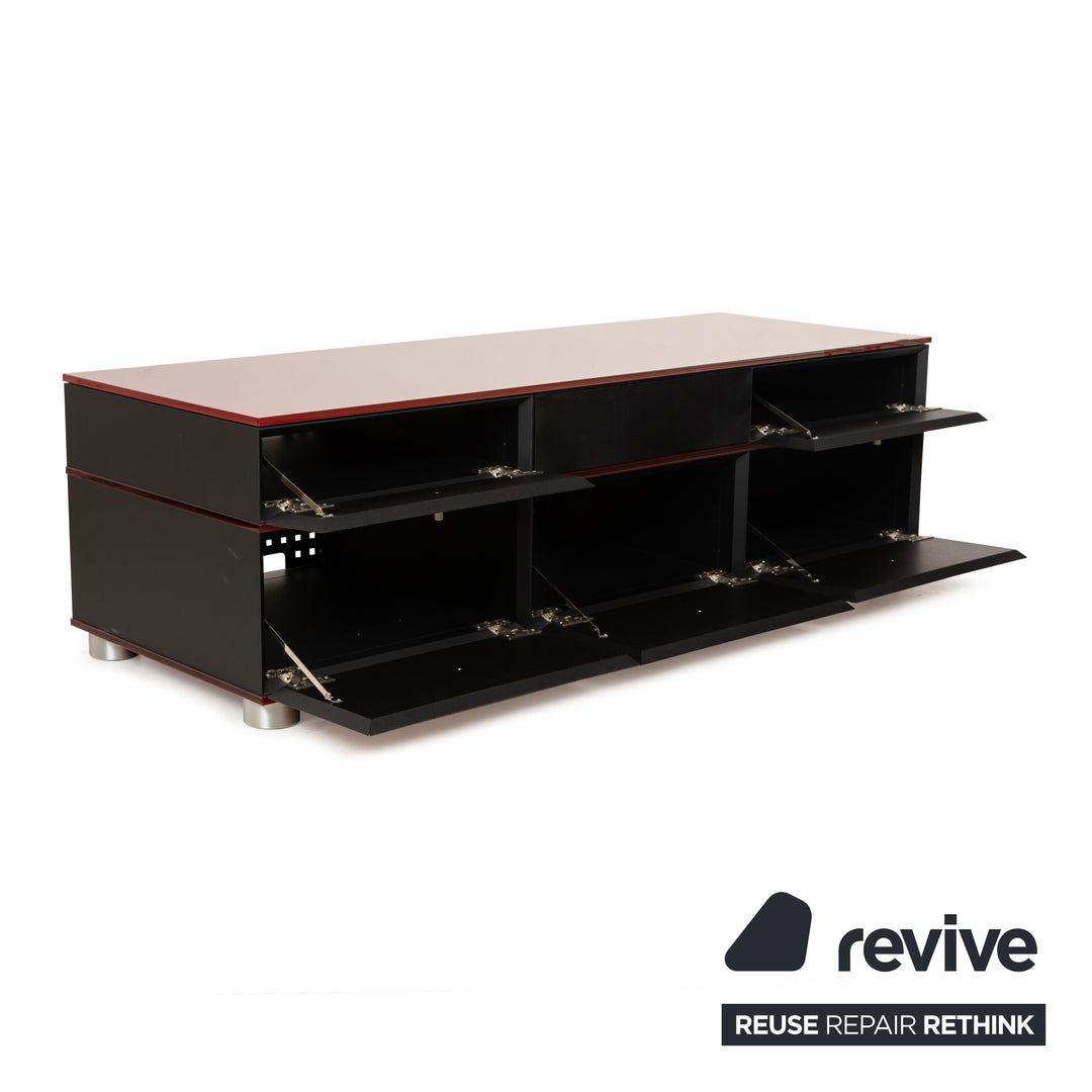 Spectral Holz Sideboard Rot Braun Schwarz Lowboard