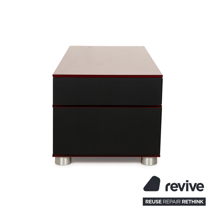 Spectral Holz Sideboard Rot Braun Schwarz Lowboard