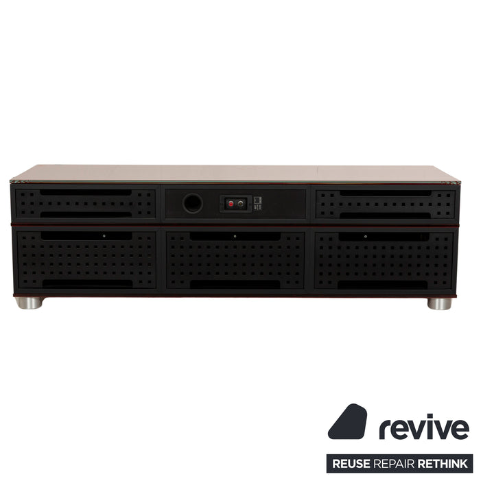 Spectral Holz Sideboard Rot Braun Schwarz Lowboard