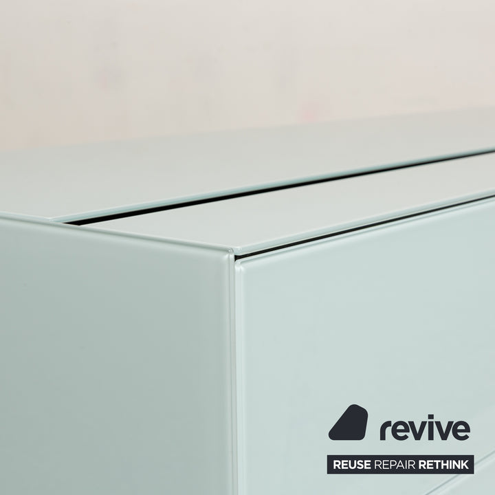 Spectral Cocoon Glass Wood Sideboard Blue Ice Blue Lowboard