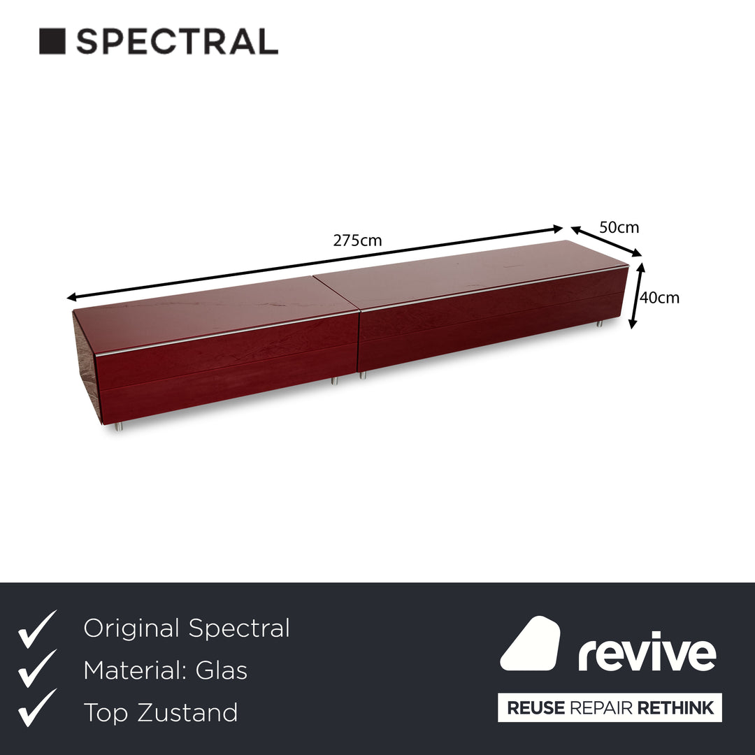 Spectral Scala Glas Sideboard Lowboard Media Rot