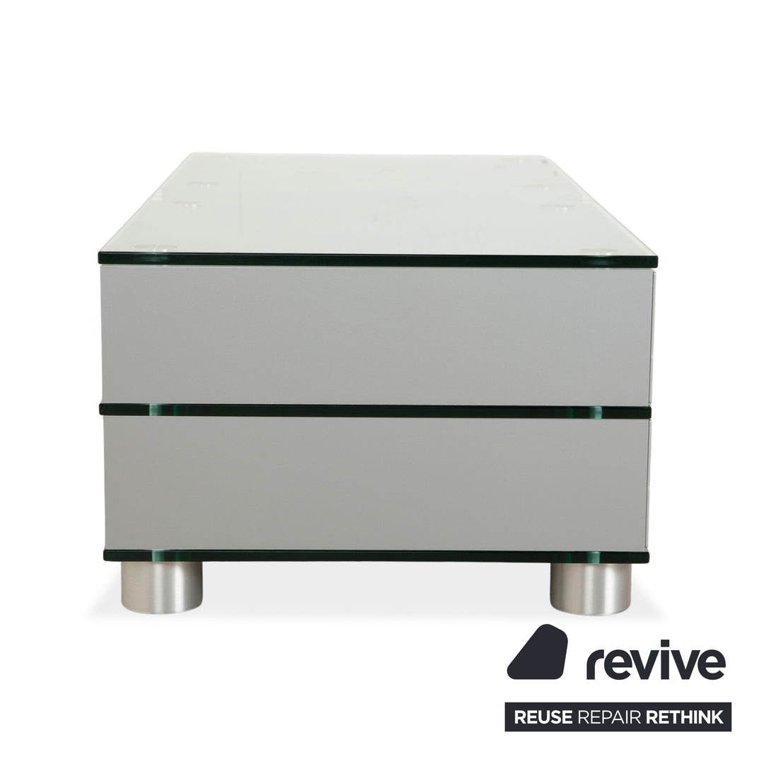 Spectral Sideboard Glas Holz Metall Sideboard Braun Grau Lowboard Mediaboard