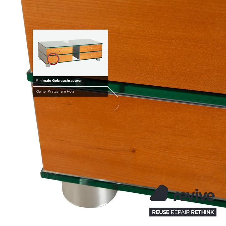 Spectral Sideboard Glass Wood Metal Sideboard Brown Grey Lowboard Mediaboard
