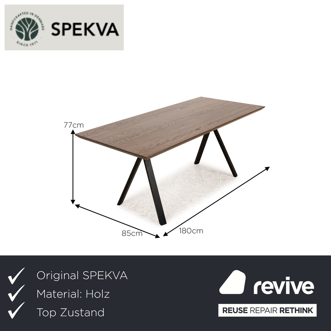 SPEKVA Wooden Dining Table Brown 180cm x 77cm x 85cm