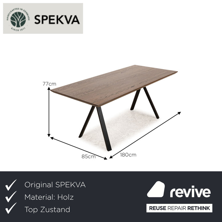 SPEKVA Wooden Dining Table Brown 180cm x 77cm x 85cm