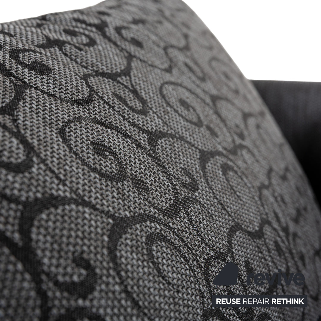 Fabric sofa bed lounger grey manual function sleeping function