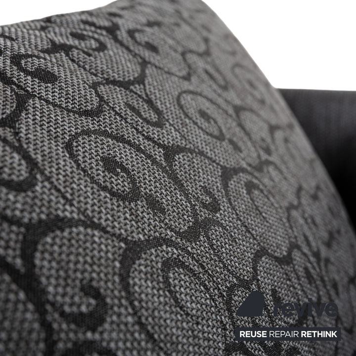 Fabric sofa bed lounger grey manual function sleeping function