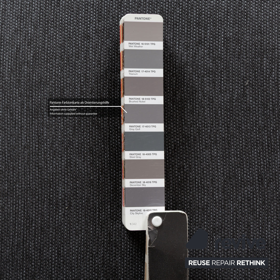 Fabric sofa bed lounger grey manual function sleeping function