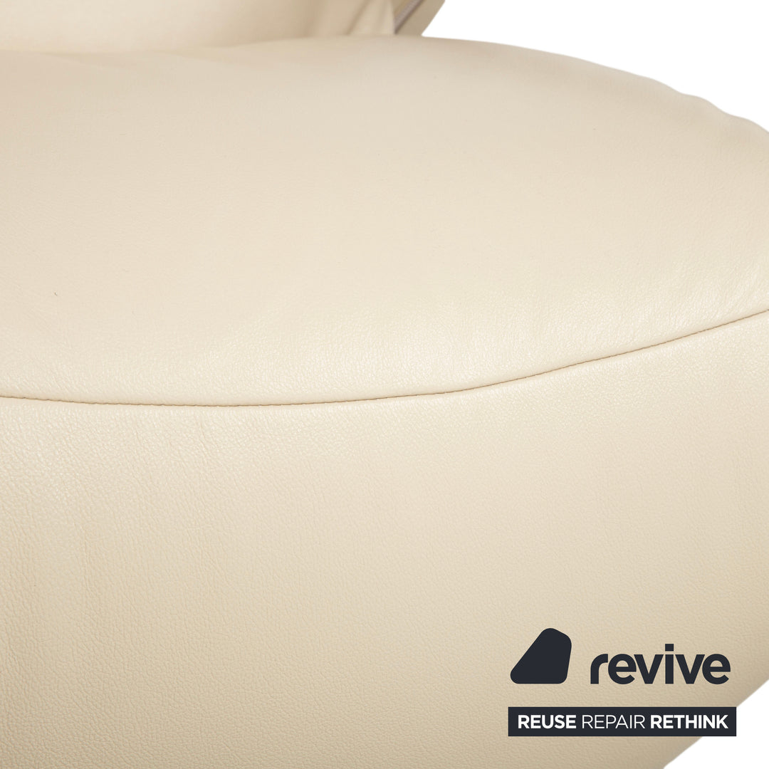 Strässle Leather Armchair Cream Electric Recliner Lift Assist