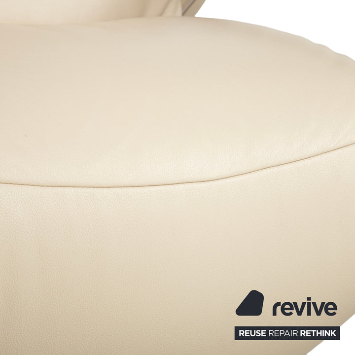 Strässle Leather Armchair Cream Electric Recliner Lift Assist