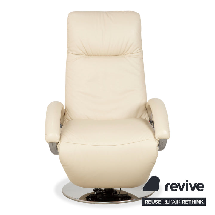 Strässle Leather Armchair Cream Electric Recliner Lift Assist
