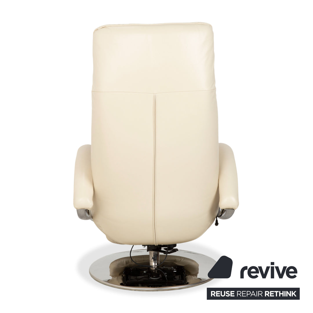 Strässle Leather Armchair Cream Electric Recliner Lift Assist