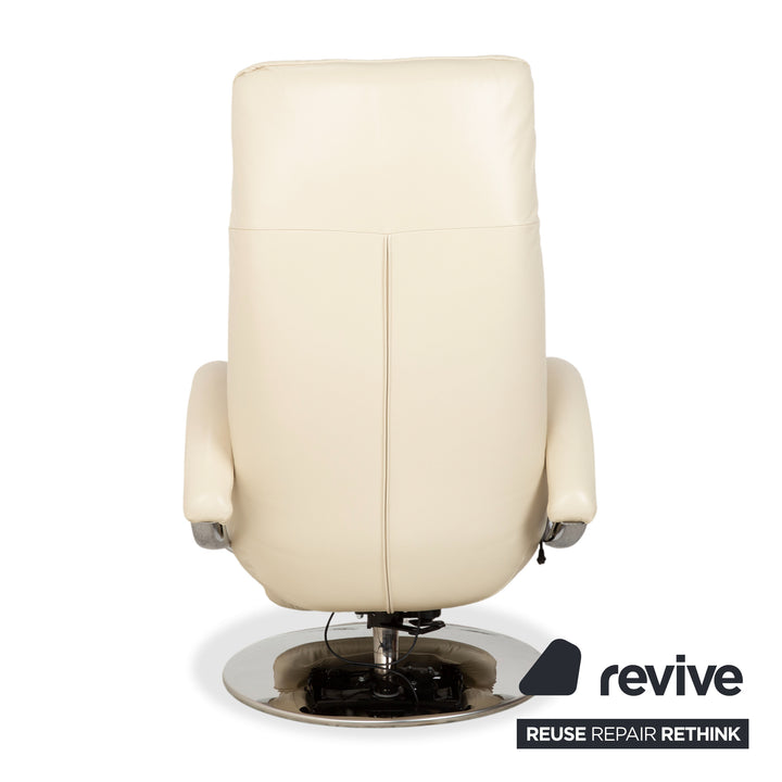 Strässle Leather Armchair Cream Electric Recliner Lift Assist