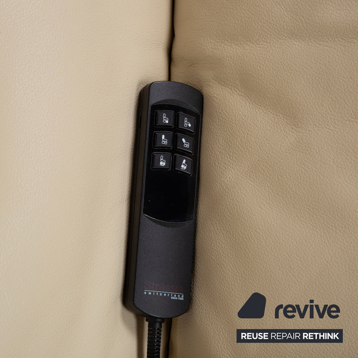 Strässle Leder Sessel Creme elektrische Funktion Aufstehhilfe