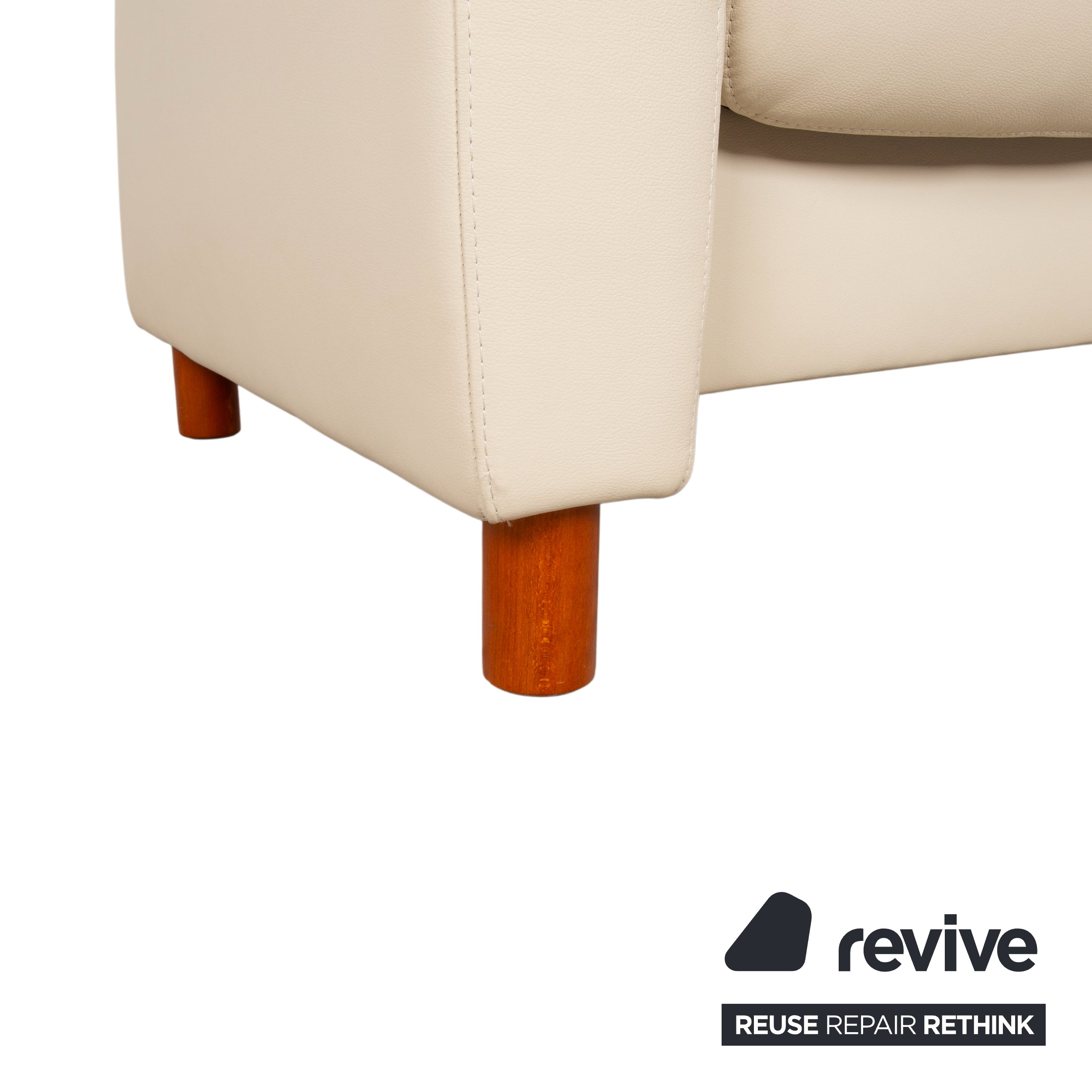 Stressless Arion Leder Zweisitzer Creme Sofa Couch manuelle Relaxfunktion