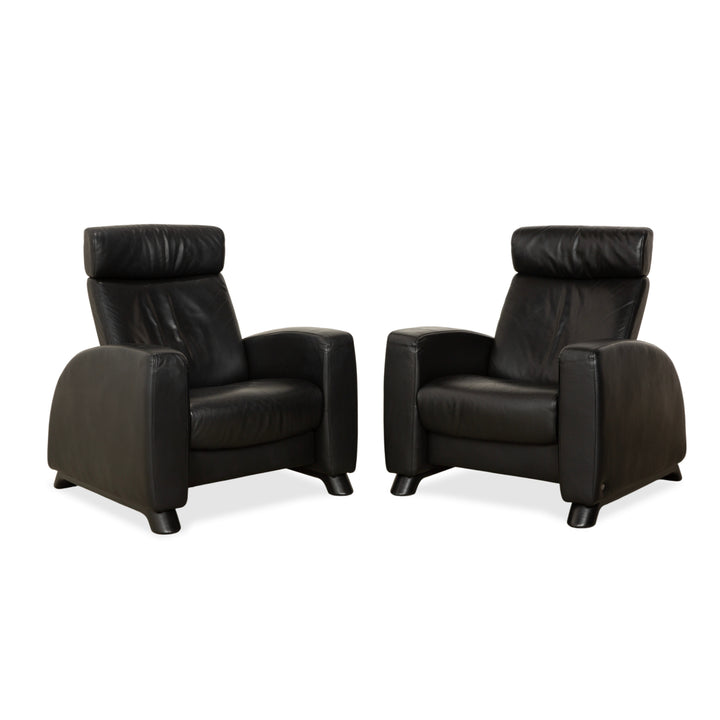 Stressless Arion Leder 2x Sessel Schwarz manuelle Funktion