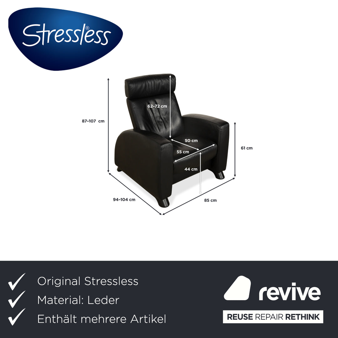 Stressless Arion Leder 2x Sessel Schwarz manuelle Funktion