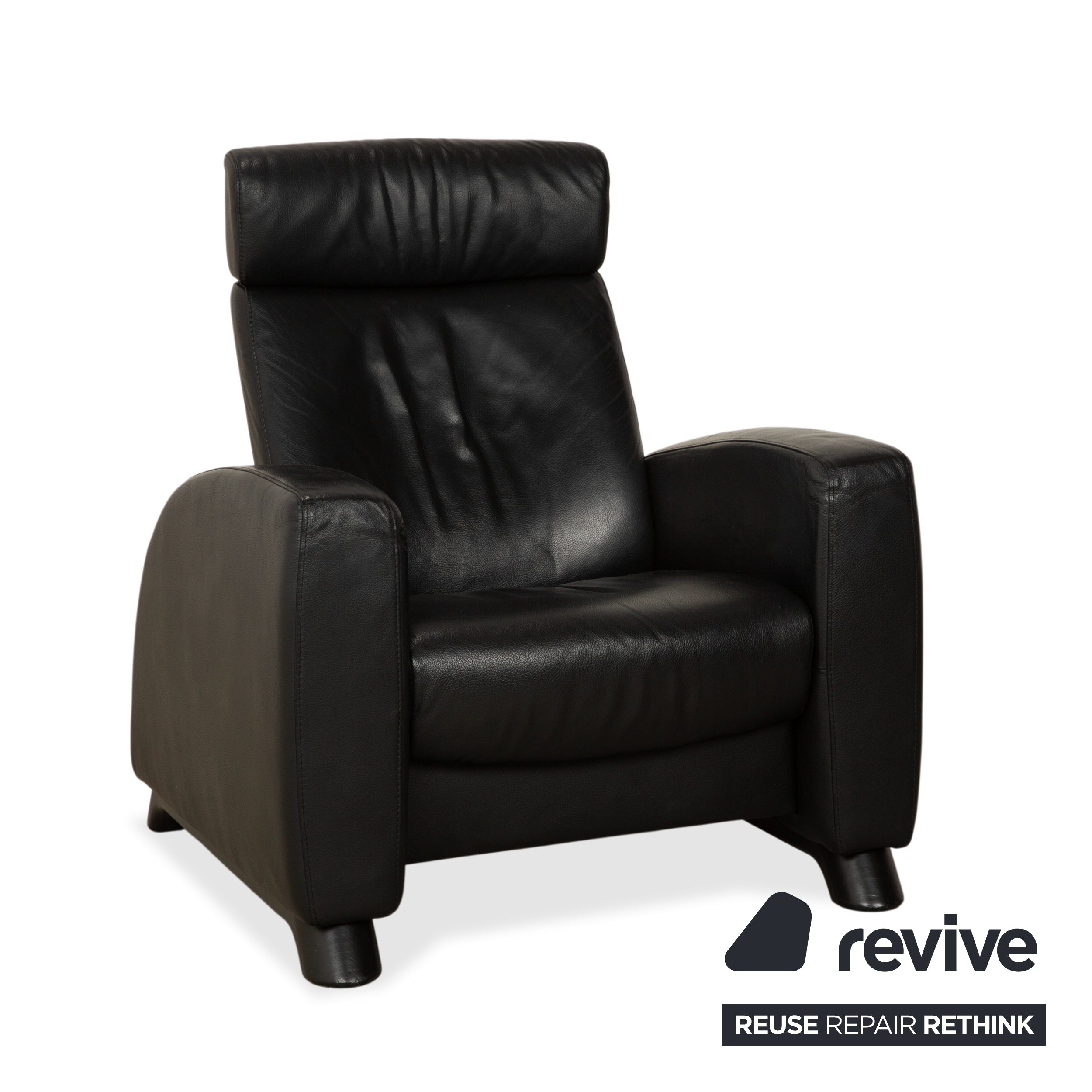 Fauteuil Stressless Arion en cuir noir 2x à commande manuelle